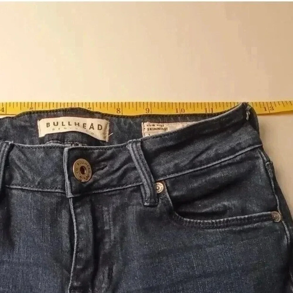 Bullhead Womens Low Rise Skinniest Jeans Blue Size 0/24 Y2K Stretch Denim